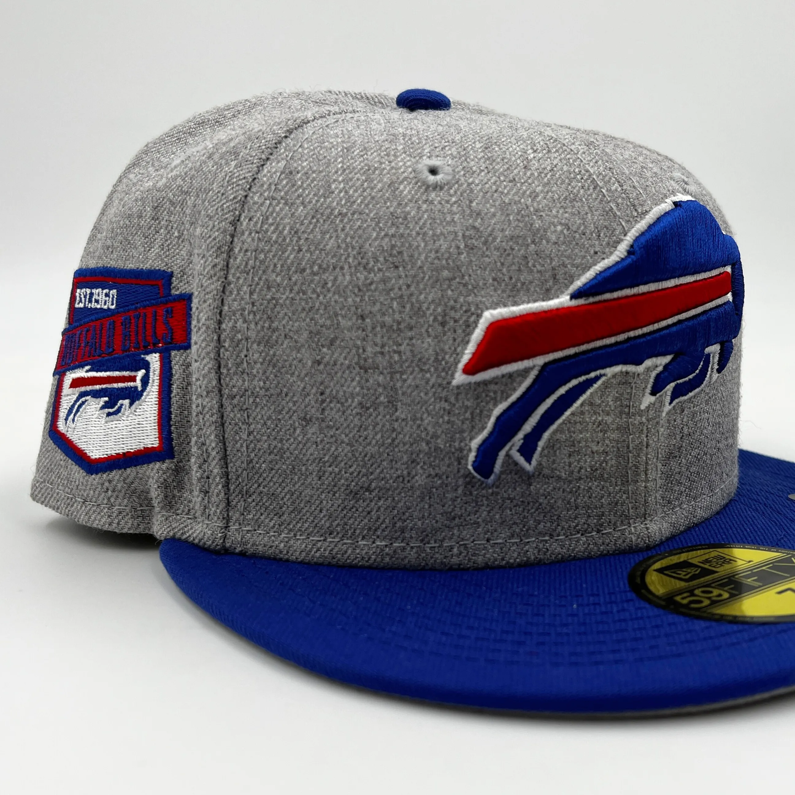 New Era Buffalo Bills Primary Logo Heather Gray Fitted Hat