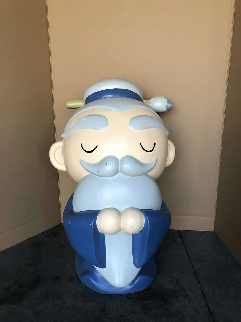 Old Man Avatar Japanese Character Store Display "Eyes Closed" - Pre-Owned