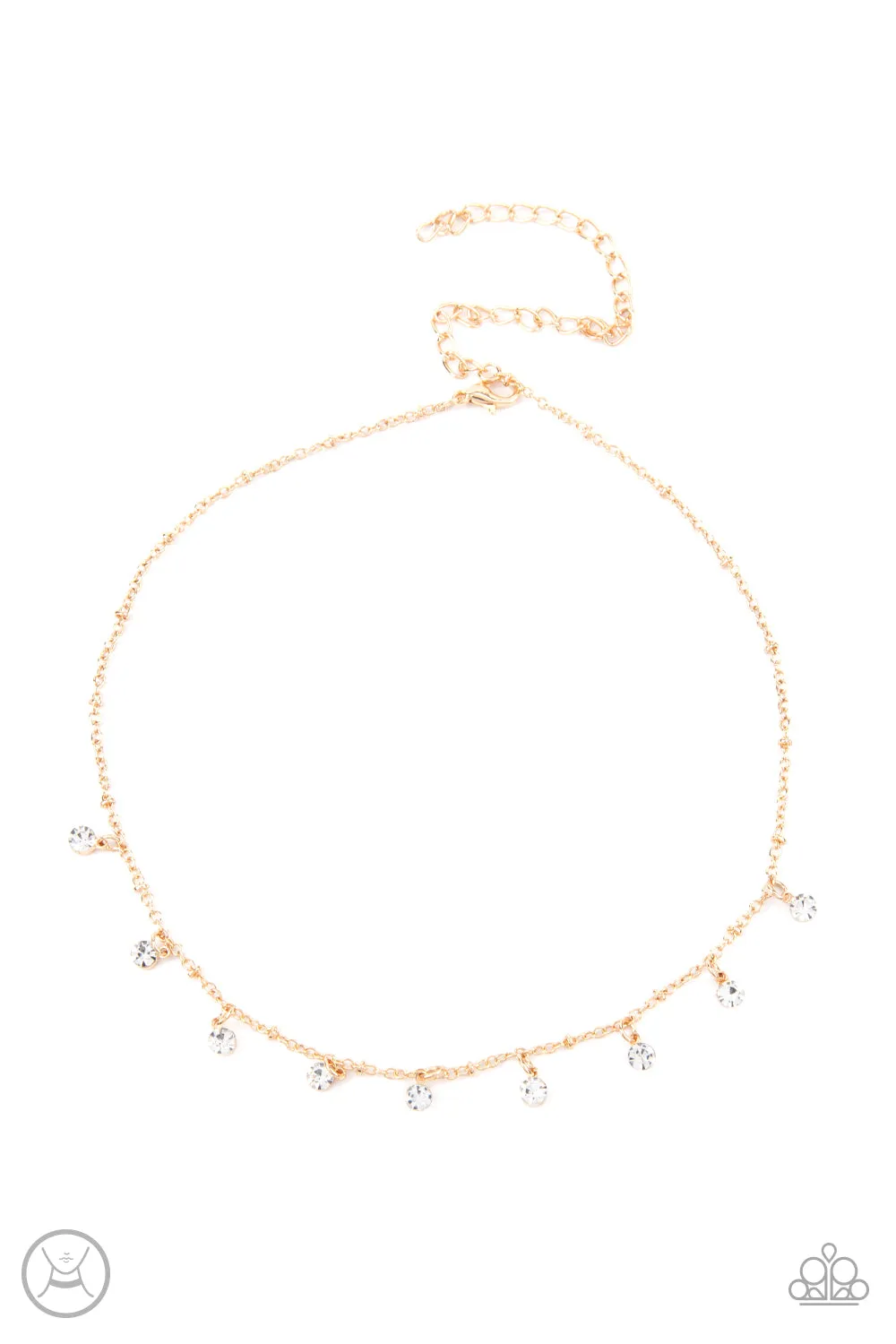 Paparazzi Accessories - Dainty Diva - Gold Choker Necklace