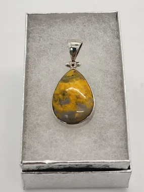 Pendant, Bumble Bee Jasper SS