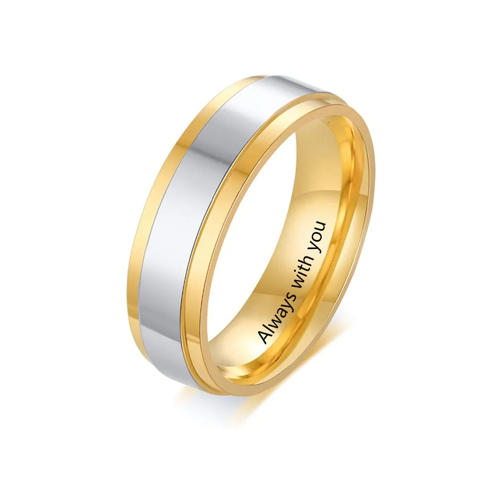 Personalized Jewelry Stainless Steel Couple Rings