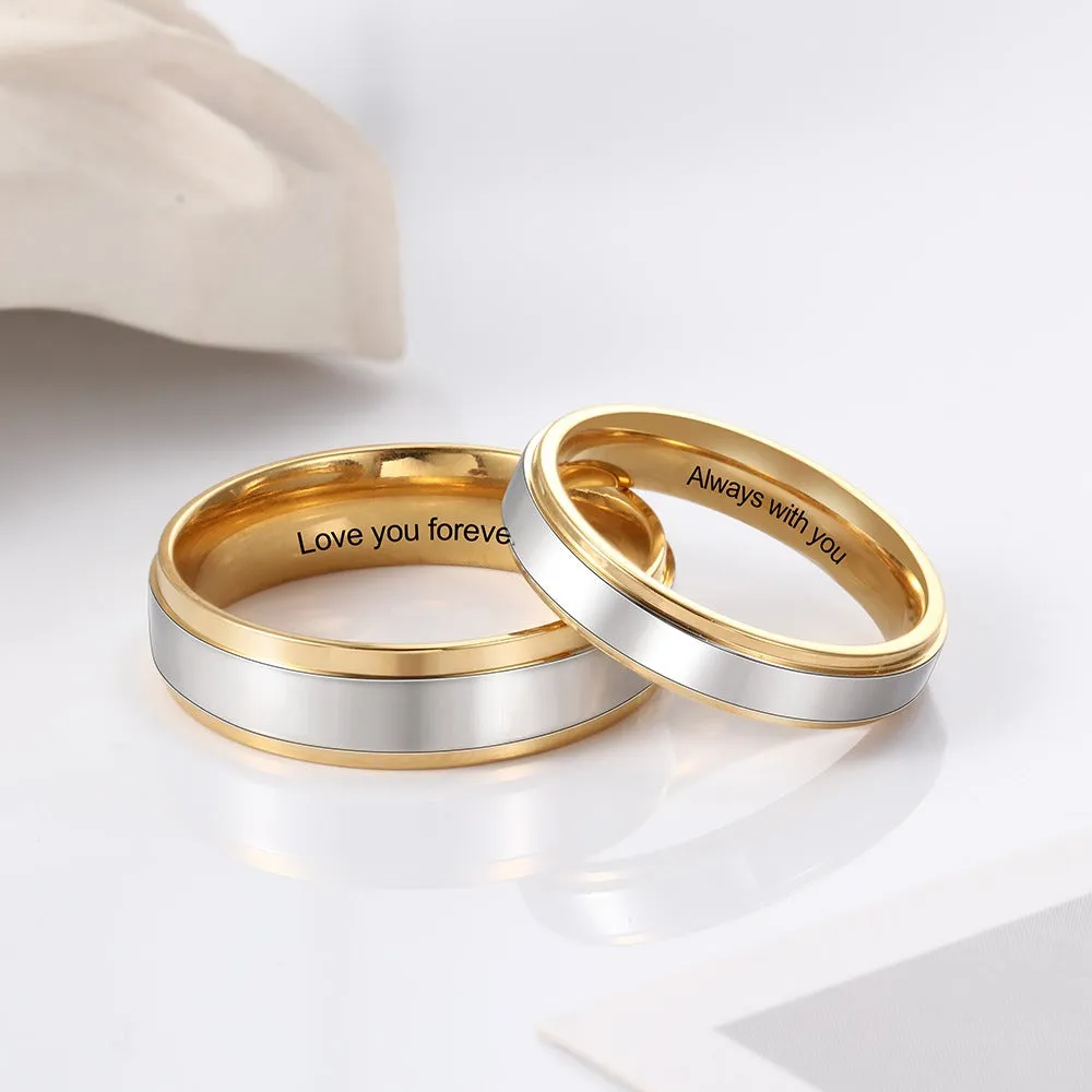 Personalized Jewelry Stainless Steel Couple Rings