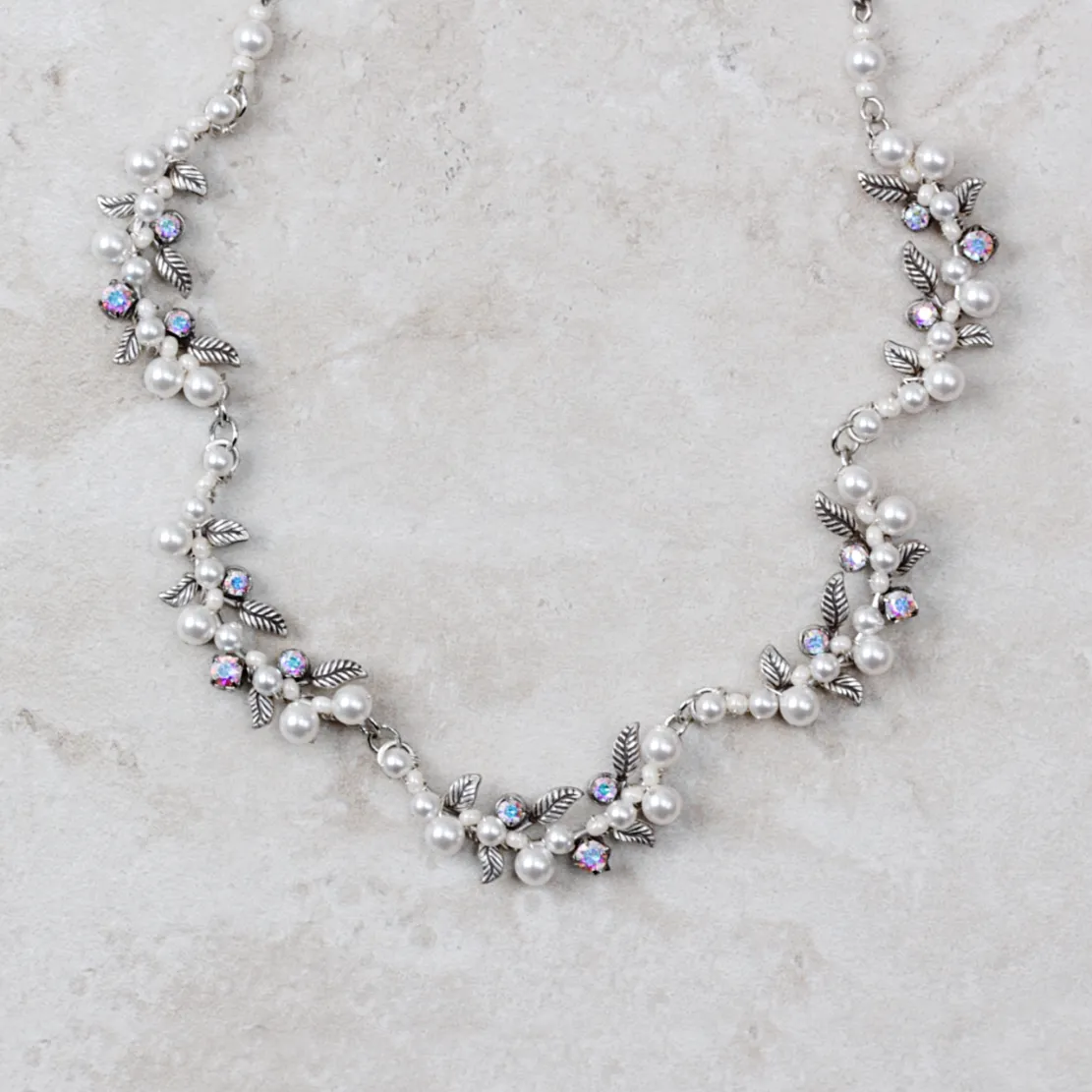 Petite Flora Pearl Necklace