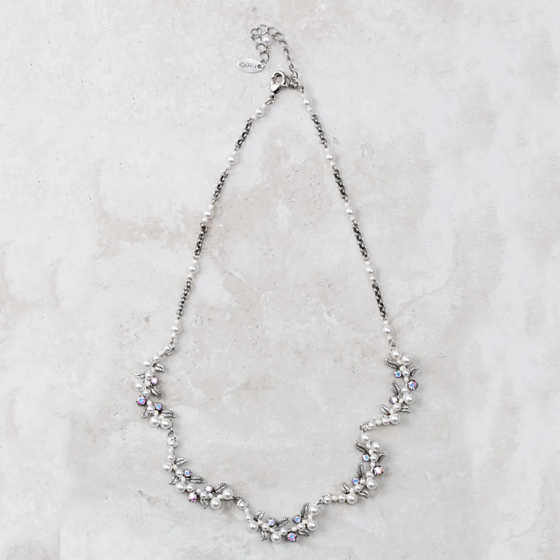 Petite Flora Pearl Necklace