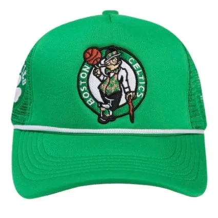 Pro Standard Boston Celtics 2 Tone Wordmark Foam Front Trucker (Kelly Green)