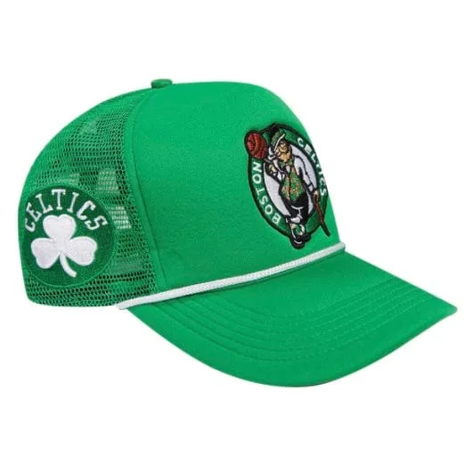 Pro Standard Boston Celtics 2 Tone Wordmark Foam Front Trucker (Kelly Green)