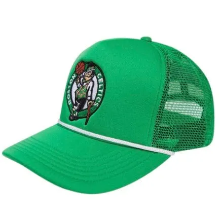 Pro Standard Boston Celtics 2 Tone Wordmark Foam Front Trucker (Kelly Green)