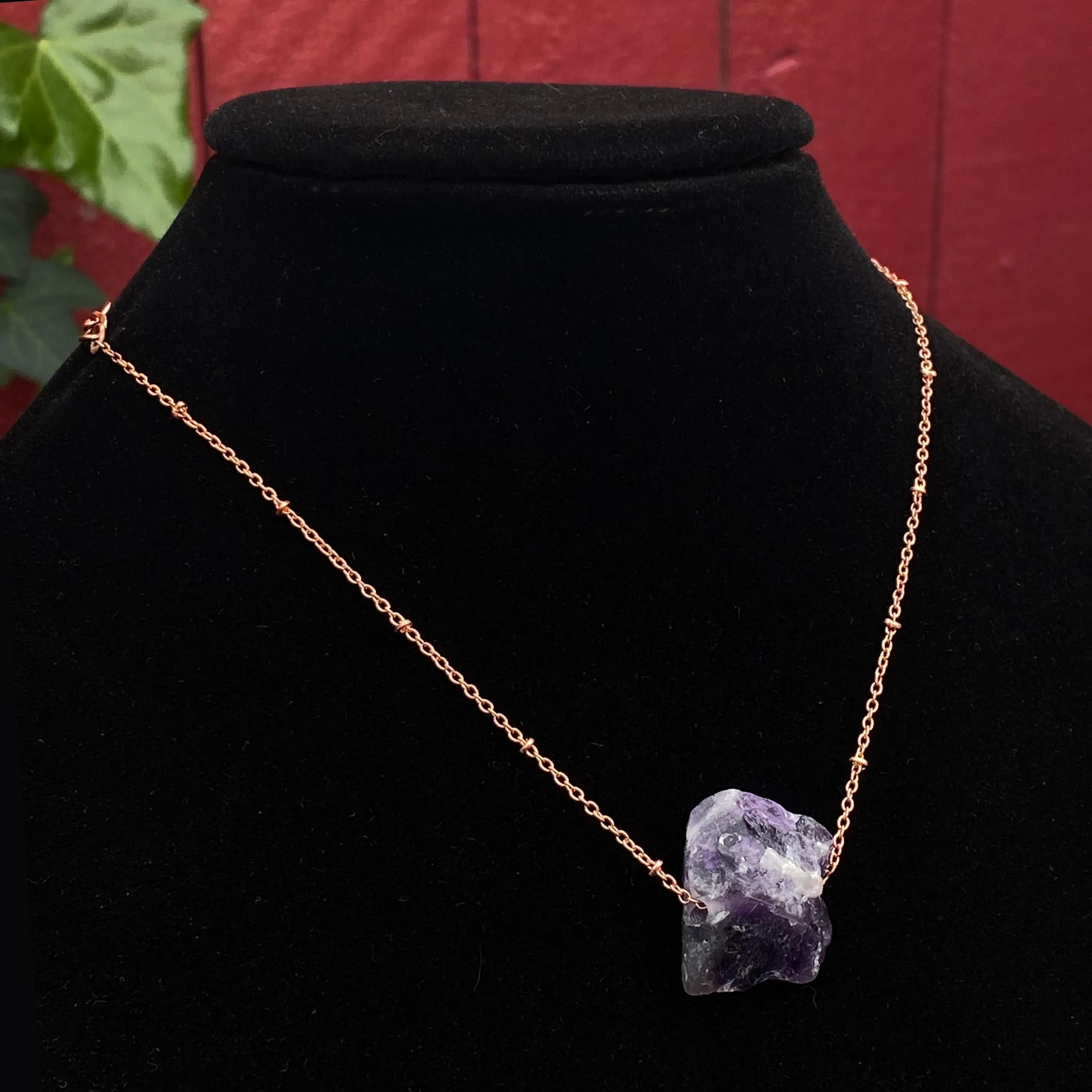 Raw Amethyst Choker Necklace