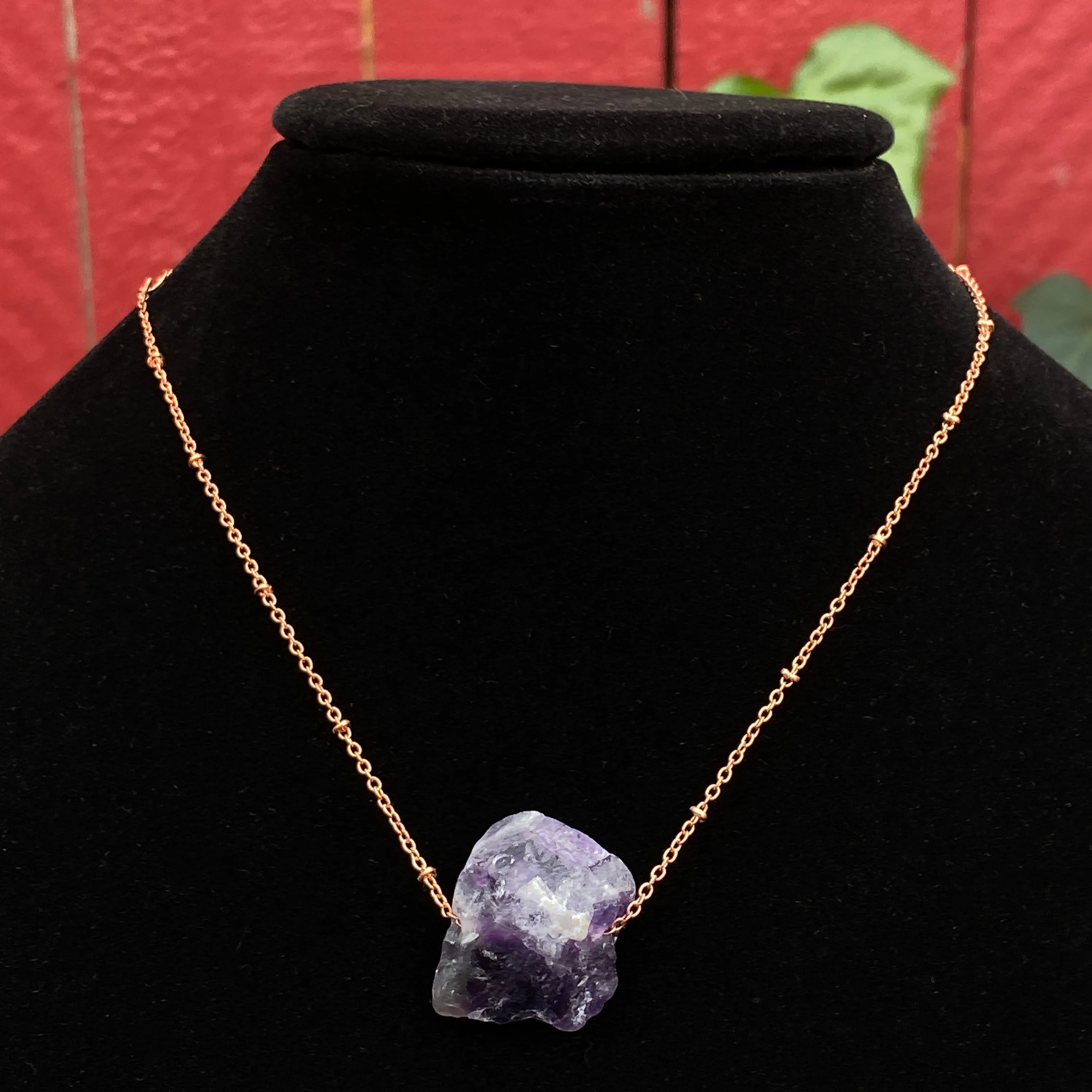 Raw Amethyst Choker Necklace