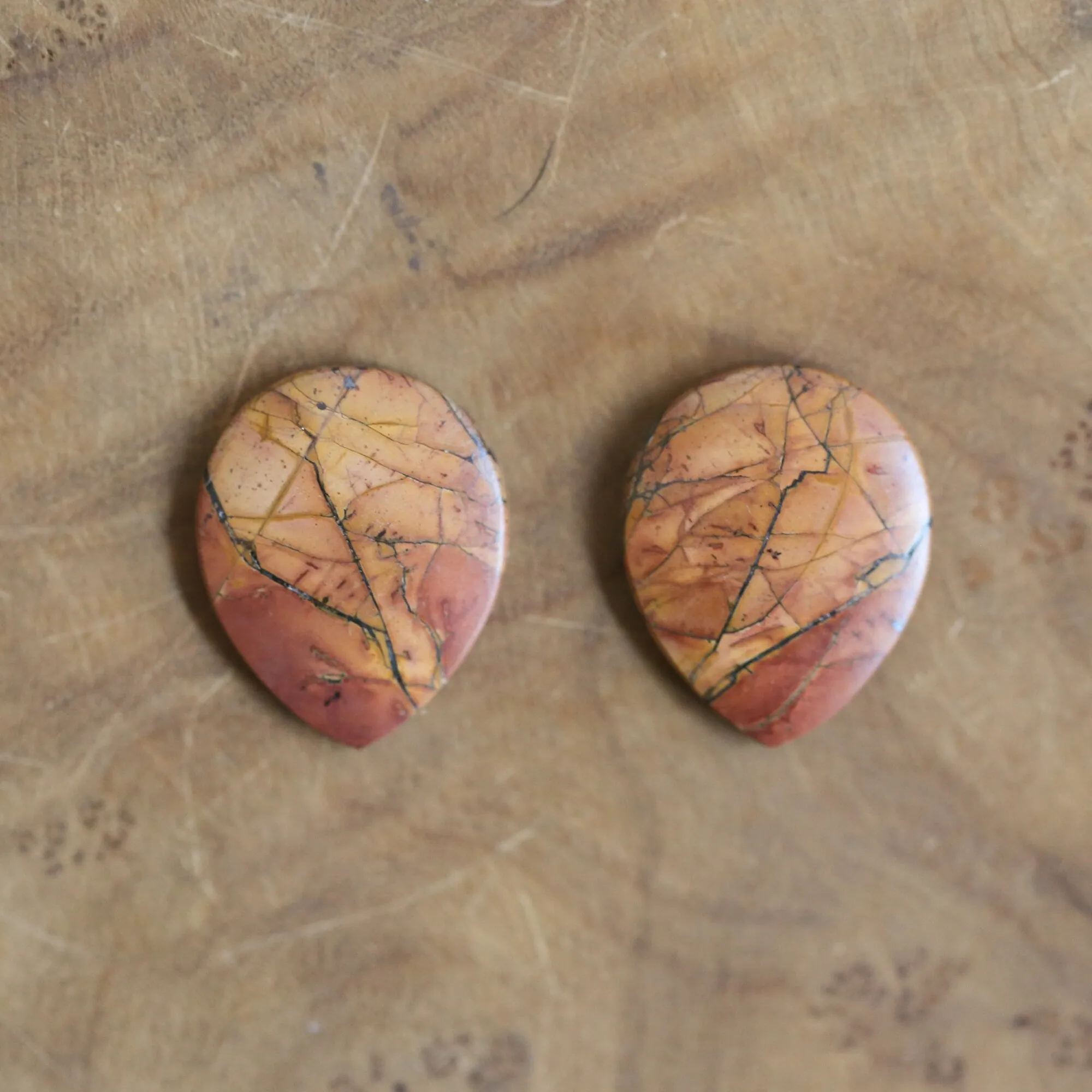 Red Creek Jasper Earrings - .925 Sterling Silver Ring - Silversmith - Jasper Drop Earrings