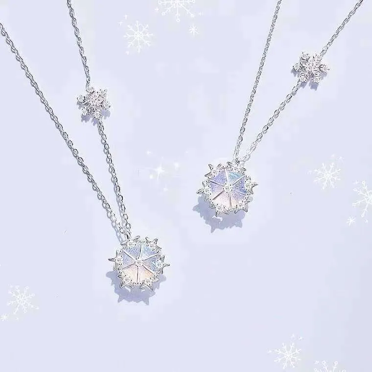 S925 Silver DREam Snow necklace (new year gift) BY8060