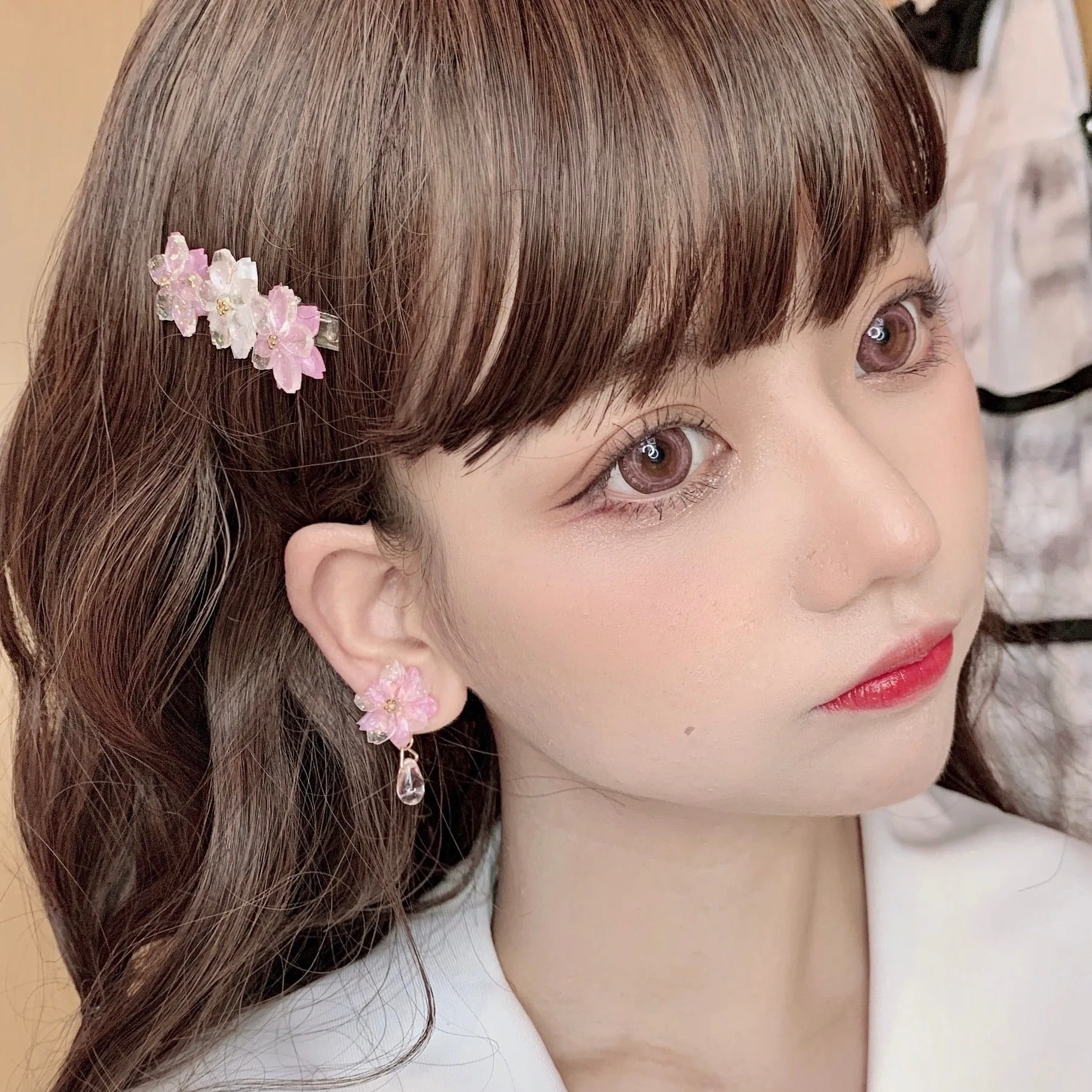 Sakura Rain Fairy Dream Handmade Ring Hairpin Necklace Set