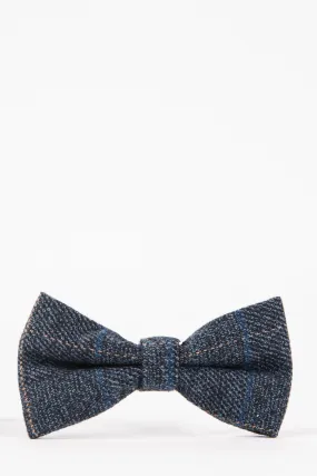 SCOTT - Blue Check Tweed Bow Tie