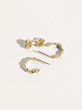 Small Twist Hoop Earrings