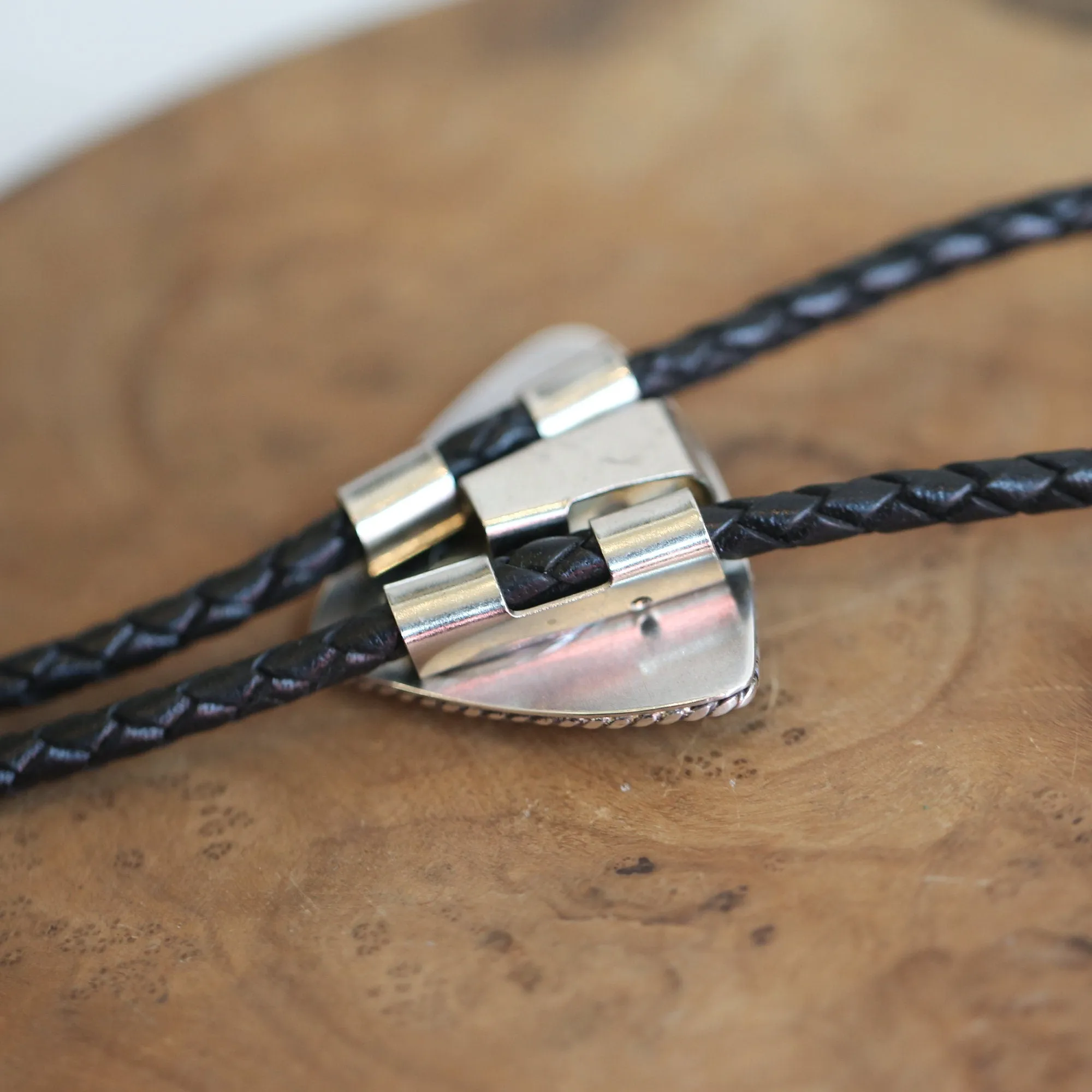 Sonora Jasper Bolo Tie - Leather Bolo Tie - Silversmith Bolo - Sterling Silver