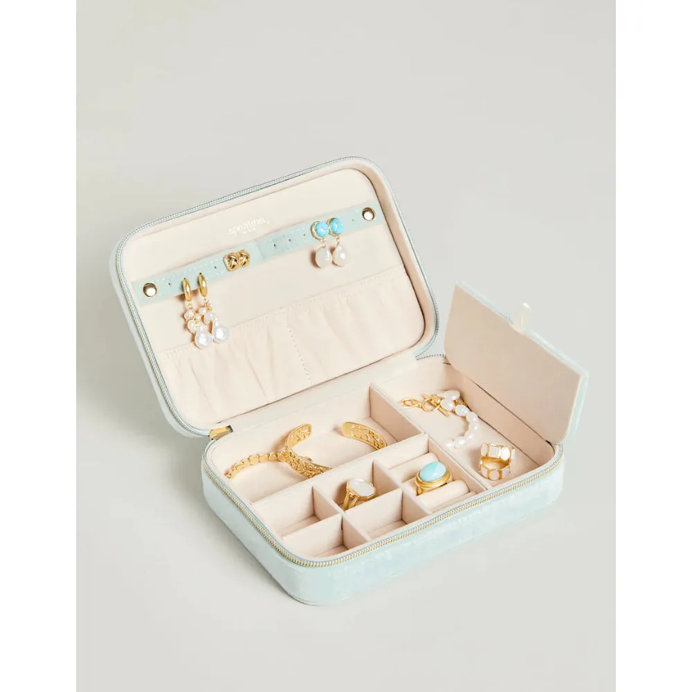 Spartina XL Jewelry Travel Case  - Sea Foam Velvet