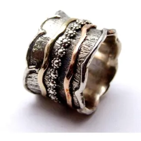 Spinner ring womens spinning rings. Silver gold designer jewelry