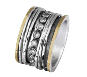 Spinner rings for women. Bluenoemi Israeli designer silver gold Jewelry for woman