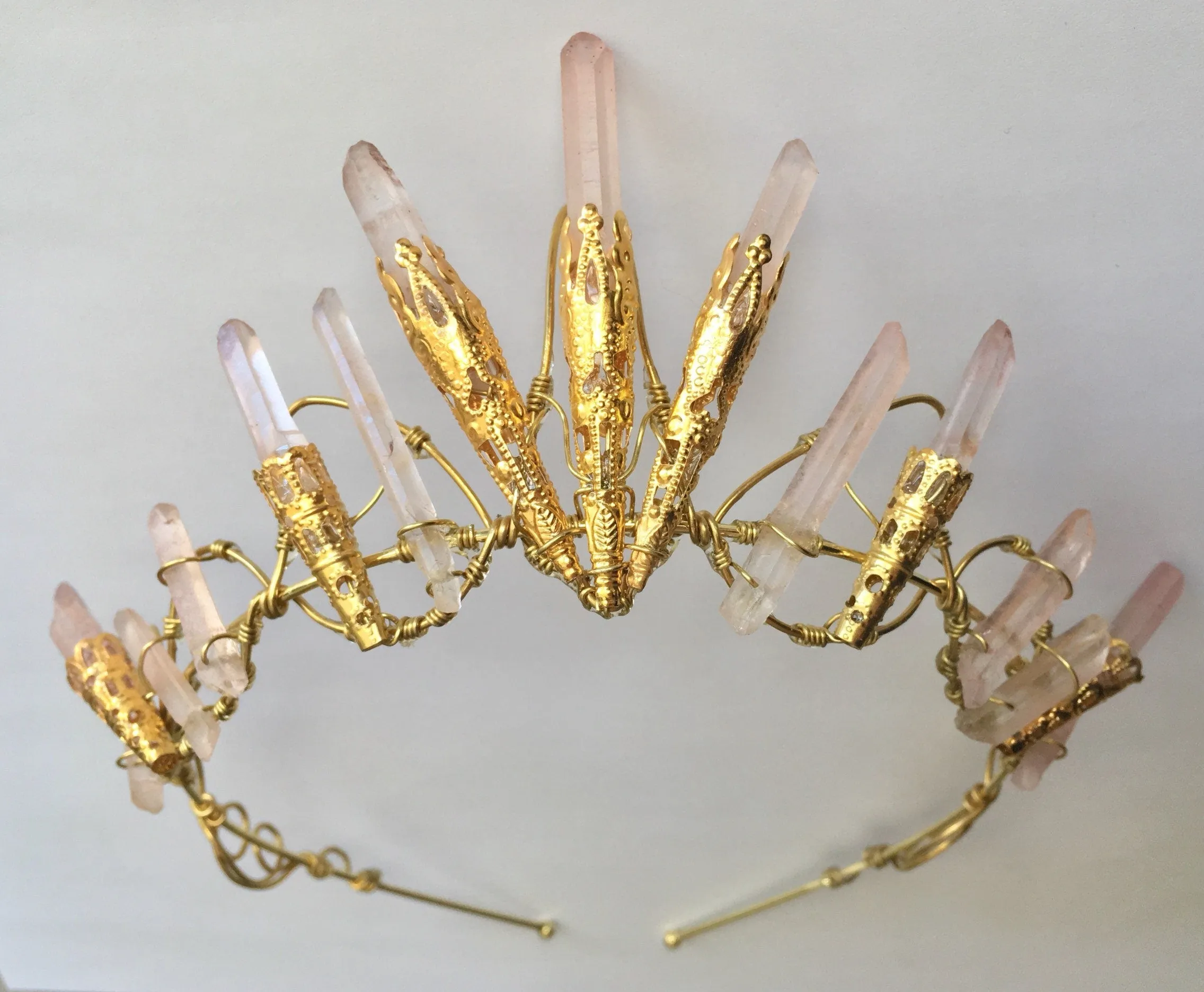 The ROSE AMBER Pink Stone Tiara.