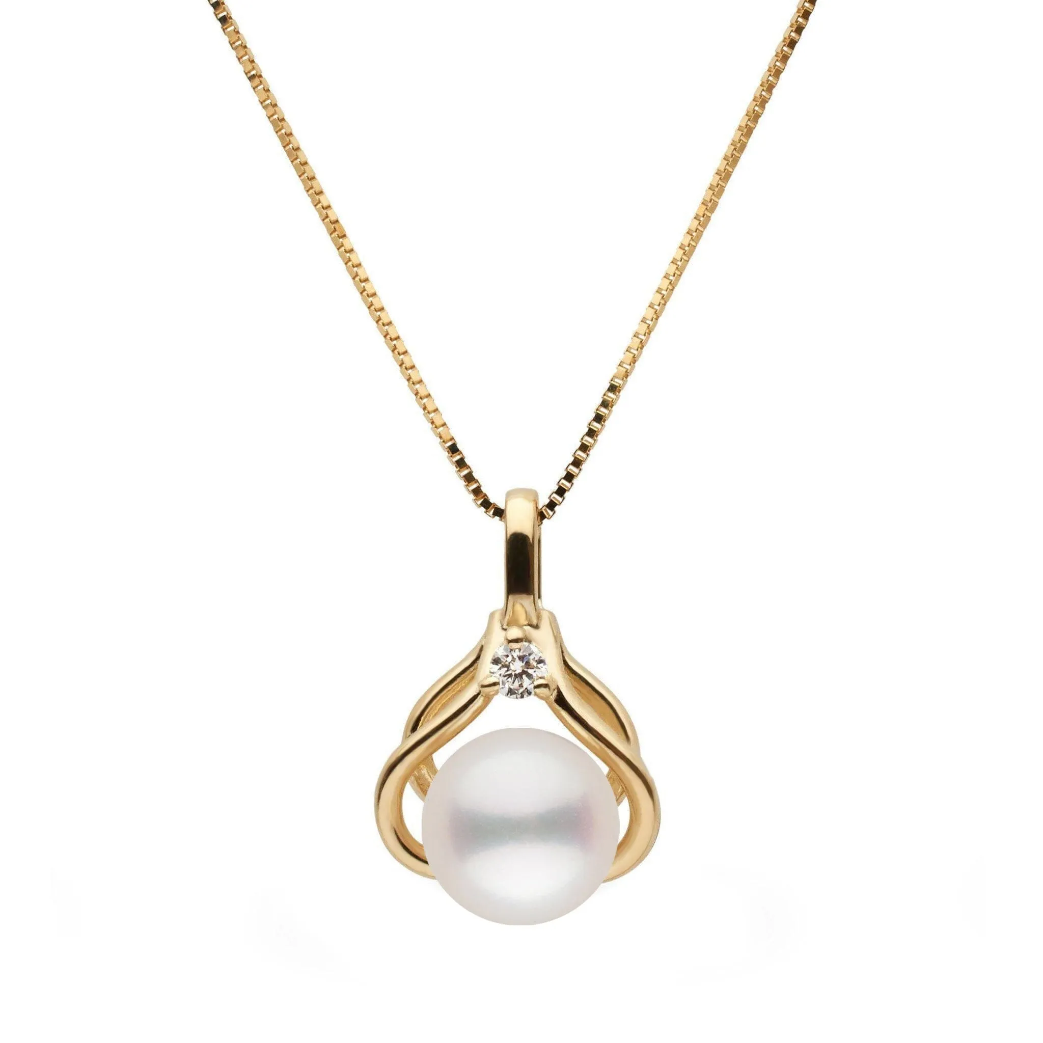 Tiara Collection White Freshadama Pearl and Diamond Pendant