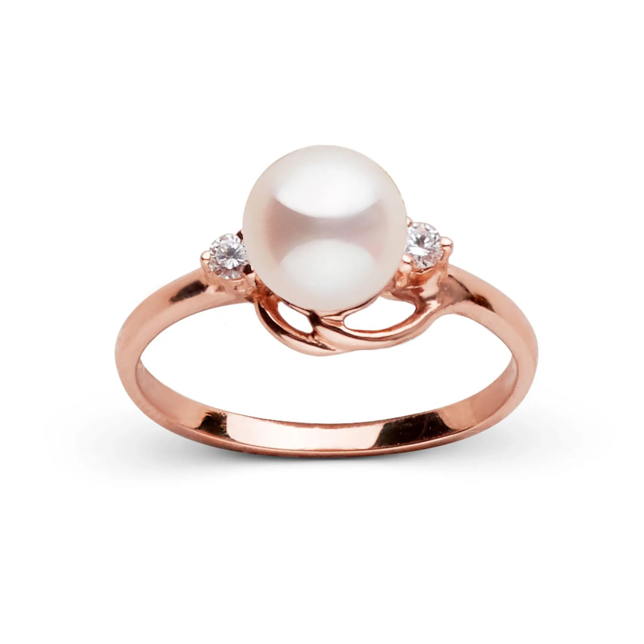 Tiara Collection White Freshadama Pearl and Diamond Ring