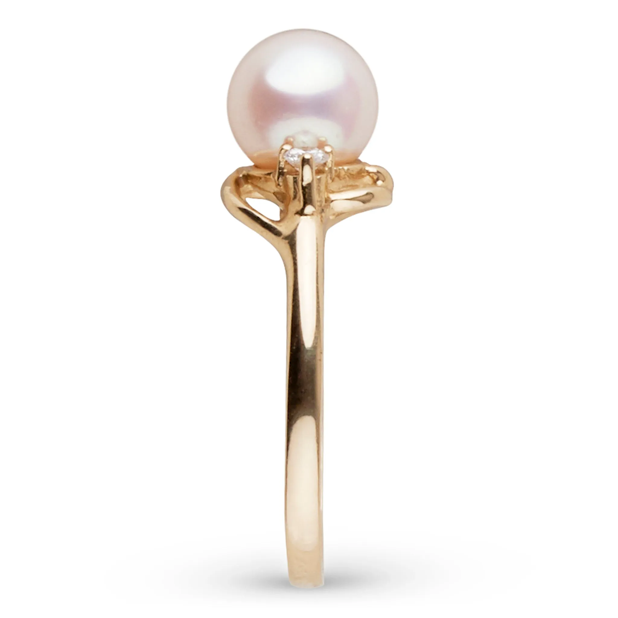 Tiara Collection White Freshadama Pearl and Diamond Ring