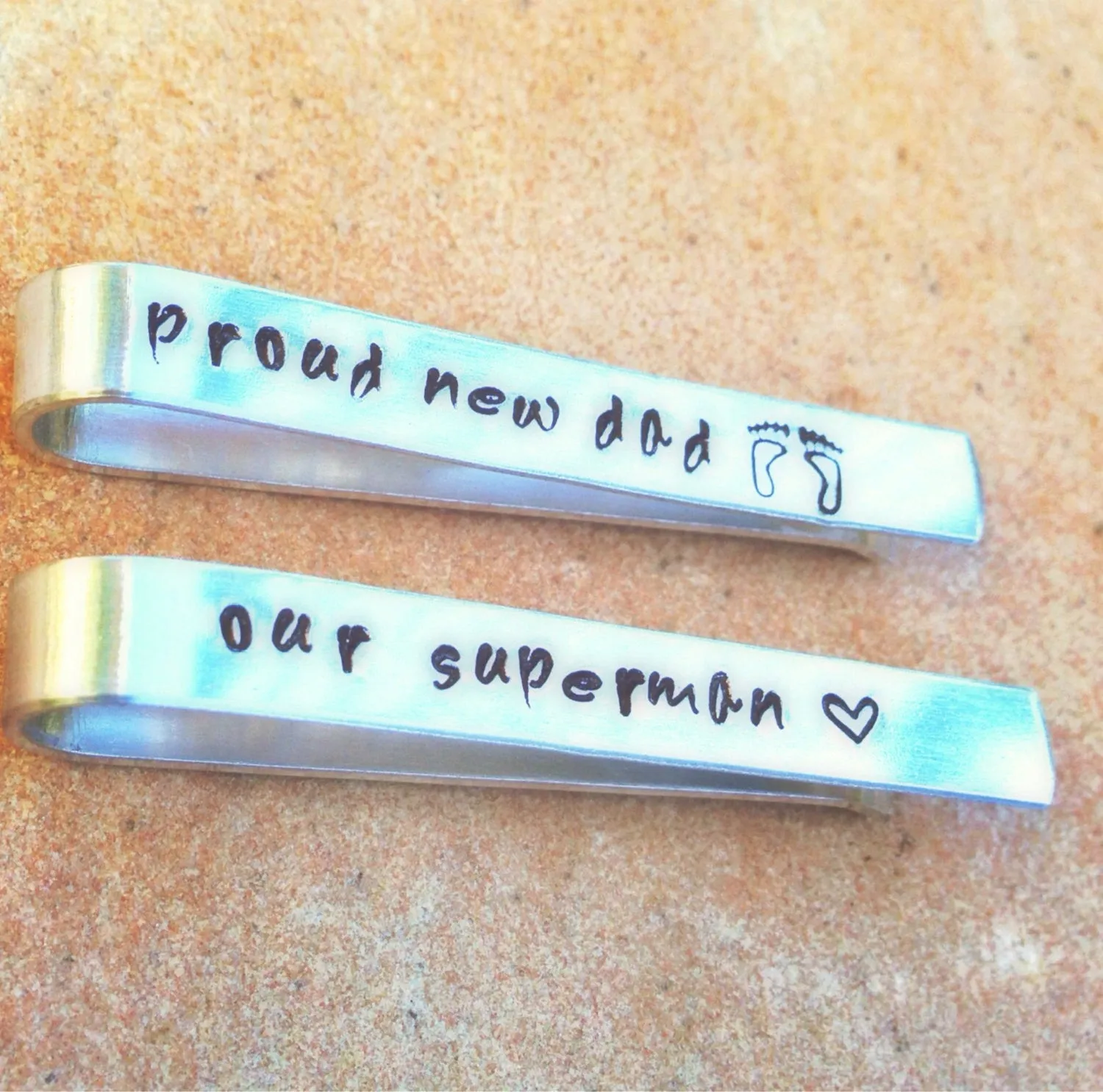 Tie Bar, Boyfriend Gift,Personalized Tie Bar,Groomsmen Gifts, Hand Stamped Tie Bars, natashaaloha