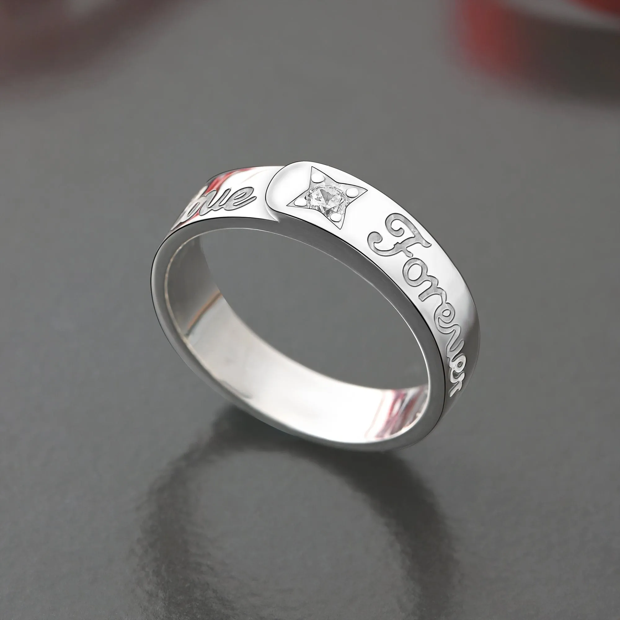 Together Forever Silver Promise Rings for Her