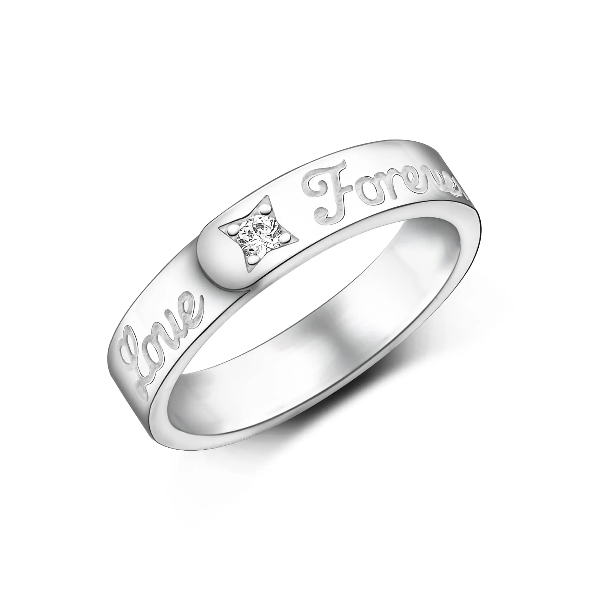 Together Forever Silver Promise Rings for Her