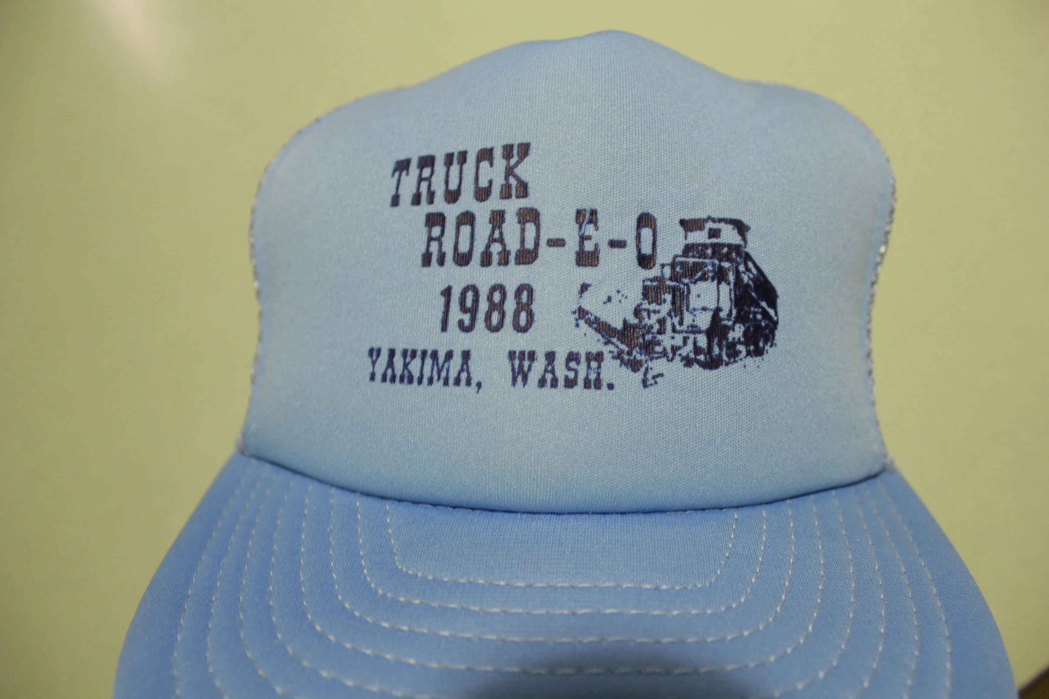 Truck Road-E-O 1988 Vintage 80's Yakima WA Trucker Snapback Adjustable Hat