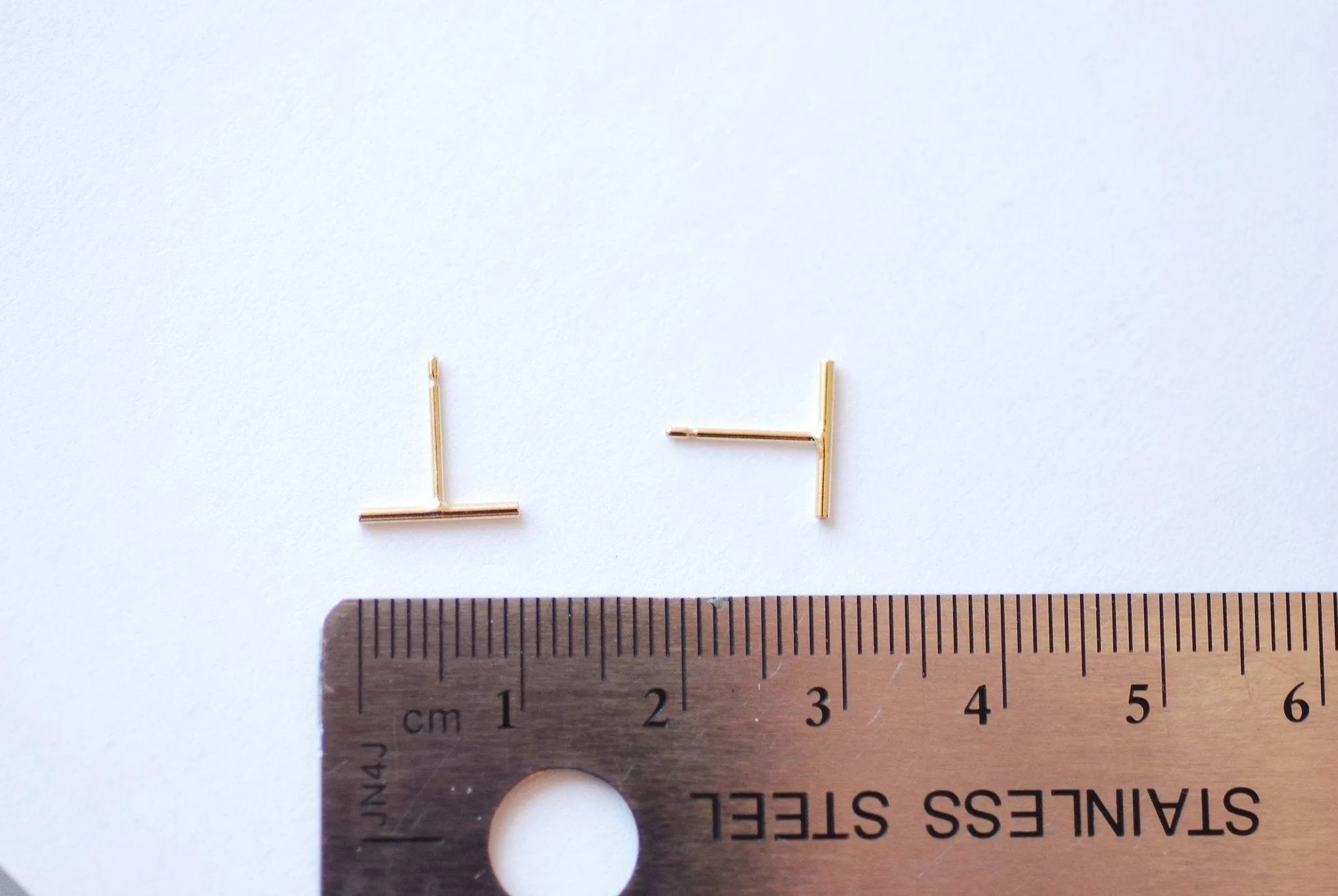 Wholesale 14k Gold Filled Bar Stud Earrings - Minimalist Bar earrings, Simple Every Jewelry, Gold Filled Stud Earrings Short Bar Stick Earrings