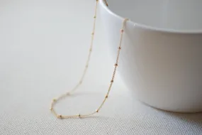 Wholesale 14k Gold Filled Beaded Necklace, Gold Choker Necklace, Gold Satellite Chain, Dew Drops Necklace, Minimalist Necklace,gold beaded chain