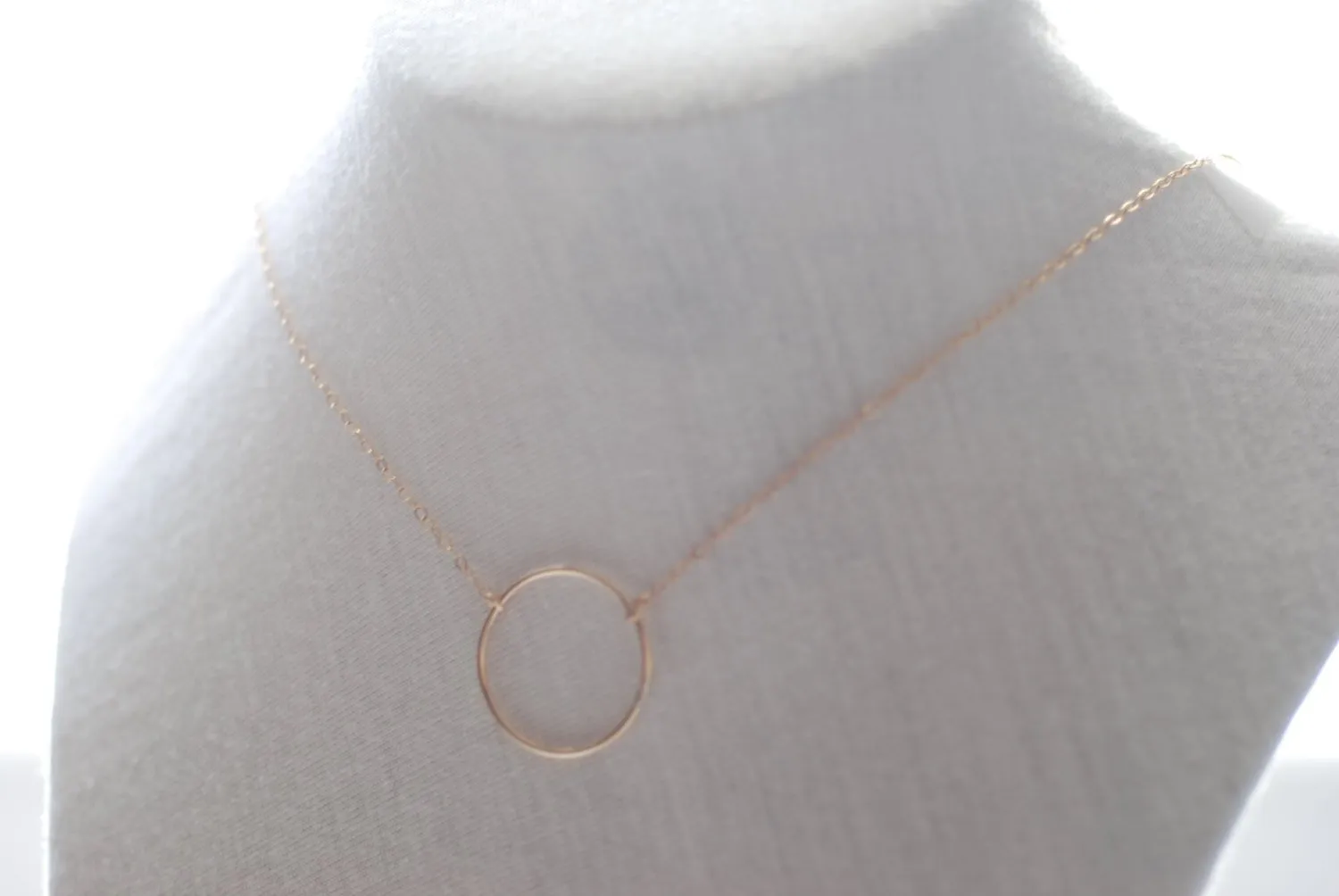 Wholesale Gold Karma Necklace, Gold Eternity Ring Necklace, Simple Gold Necklace, Circle Pendant, Minimalist Circle Necklace, layering necklace