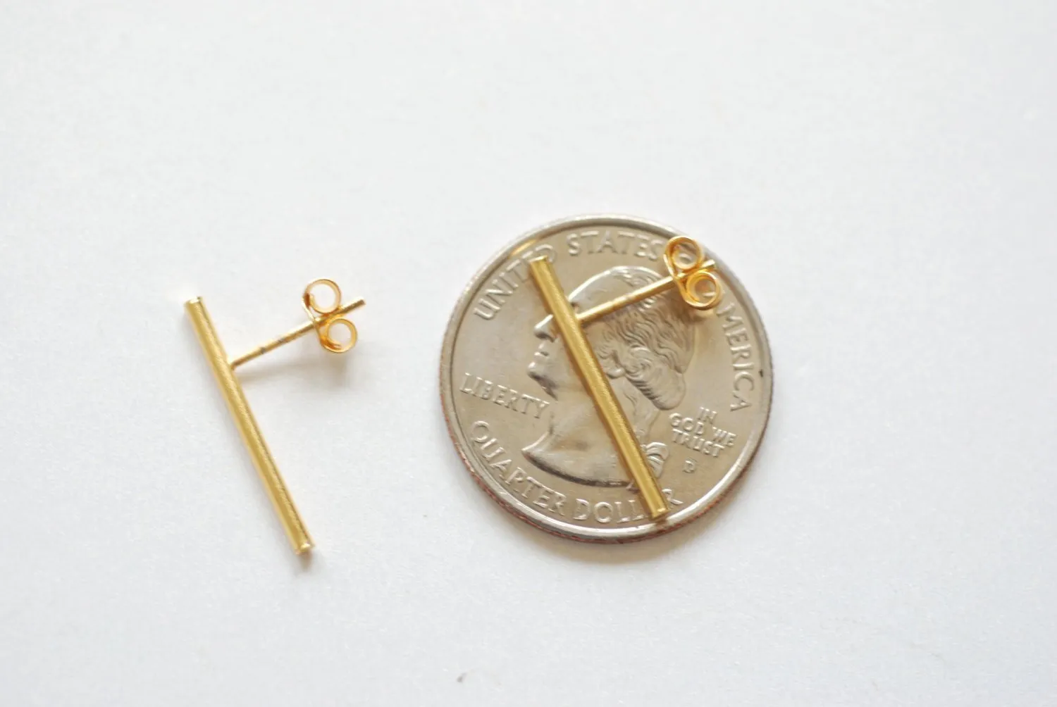 Wholesale Matte Gold Bar Earrings, Line Earrings, Stick earrings, bar stud earrings,minimalist earrings,Filament earrings, Ear Climbers, Post Earrings