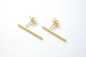 Wholesale Matte Gold Bar Earrings, Line Earrings, Stick earrings, bar stud earrings,minimalist earrings,Filament earrings, Ear Climbers, Post Earrings