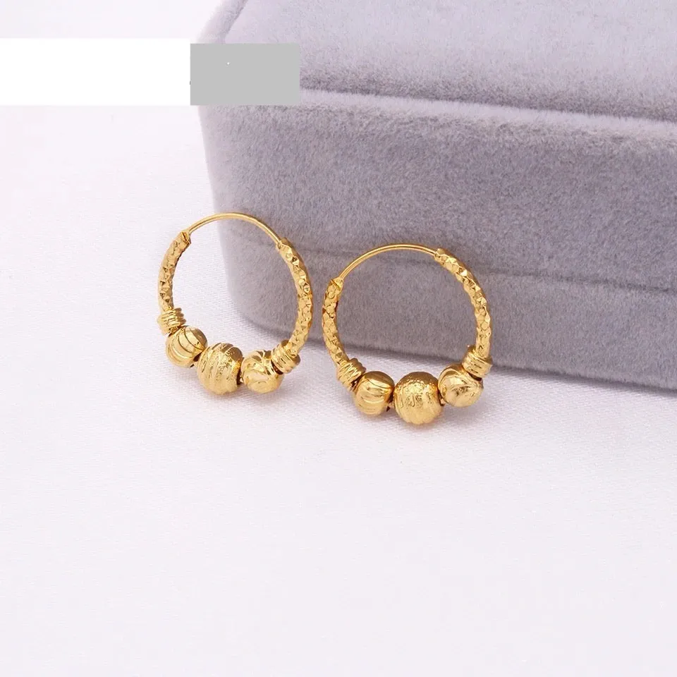 Women's earring piercings girls earings round ball Unusua earrings fashion gold plated for women S4102759